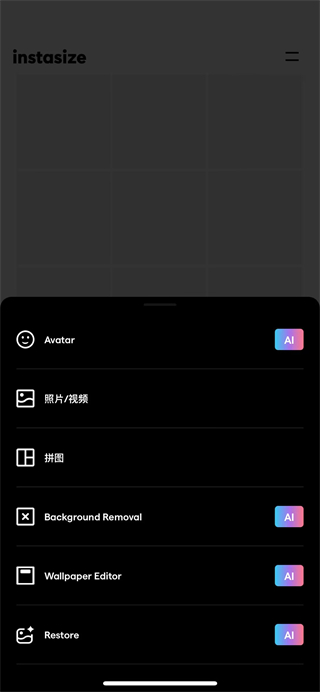 instasize使用教程